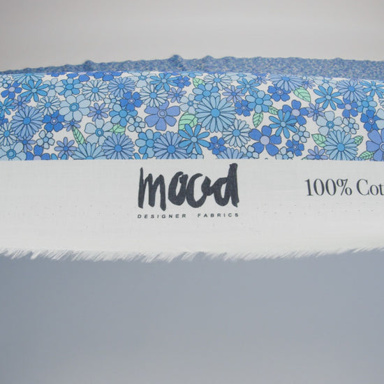 Cotton Voile - Blue Floral - Strawberry Fields Print - Mood Exclusive Secret Garden Collection - Image 6 of 7