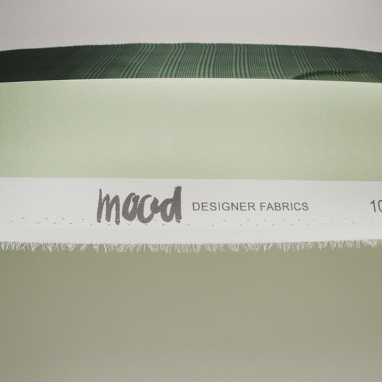 Silk Charmeuse Print 16MM, Made in Italy - Sage, Forest Green and Black Glen Check Ombre - Image 6 of 6