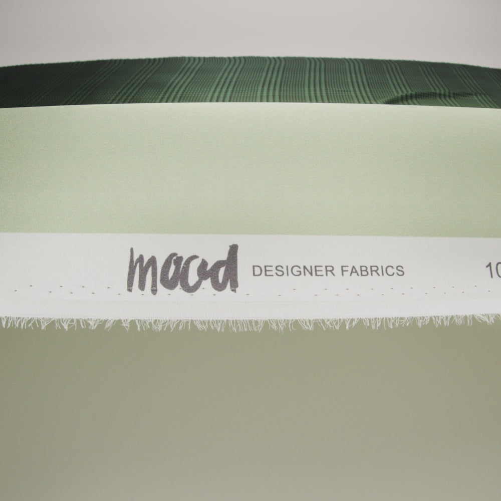 Silk Charmeuse Print 16MM, Made in Italy - Sage, Forest Green and Black Glen Check Ombre - Image 6 of 6