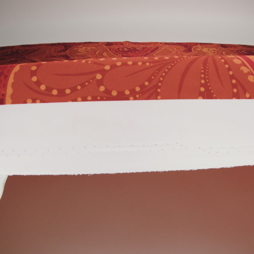 Polyester Satin - Burnt Orange, Dark Red and Peach Paisley Floral - Mood Exclusive Harvest Harmonies Print - Image 6 of 6