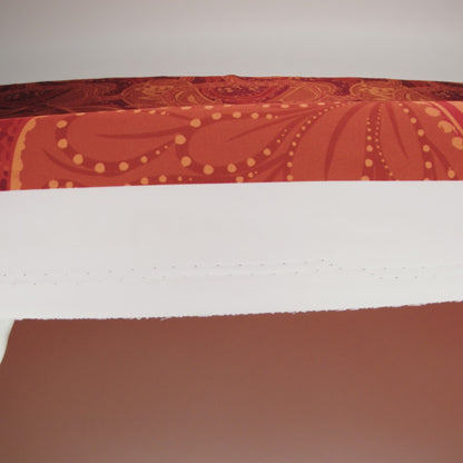 Polyester Satin - Burnt Orange, Dark Red and Peach Paisley Floral - Mood Exclusive Harvest Harmonies Print