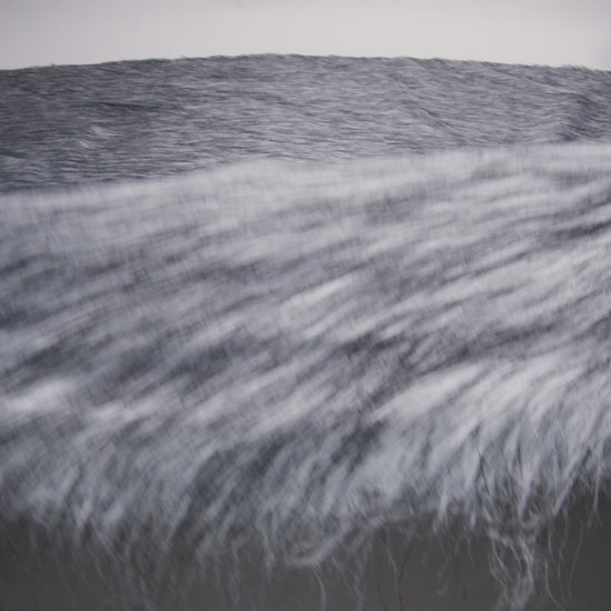 Black and White Long Haired Faux Fur - Image 5 of 5