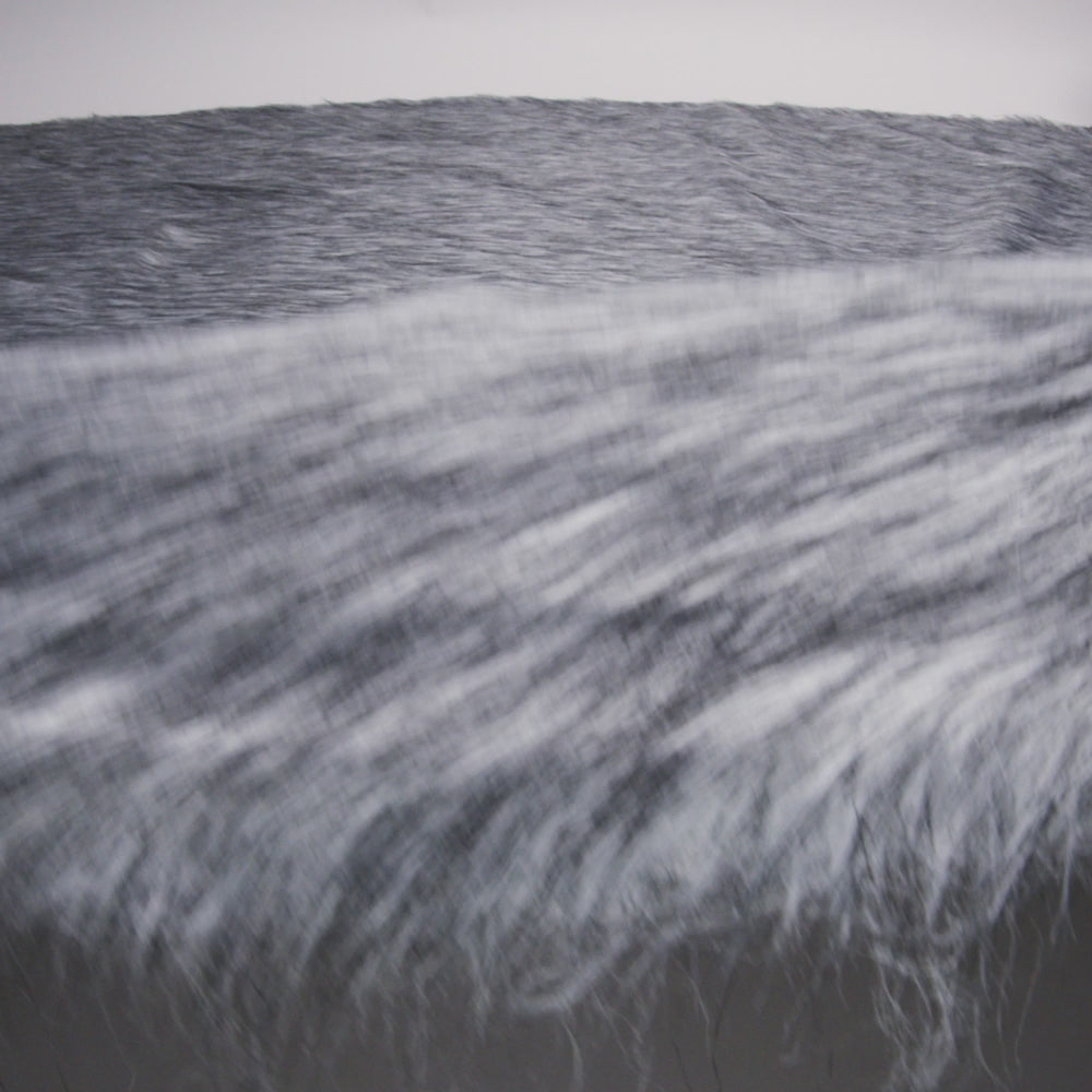Black and White Long Haired Faux Fur - Image 5 of 5