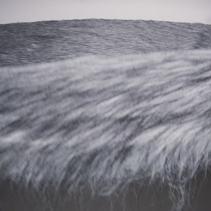 Black and White Long Haired Faux Fur