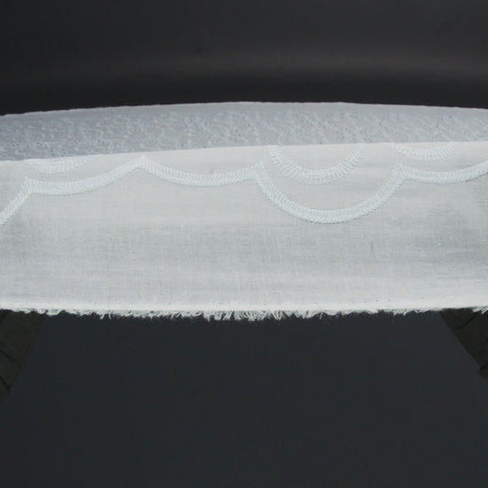 Embroidered Eyelet Cotton Voile - Pale Aqua Big Flowers - Naomi Collection - Image 6 of 6