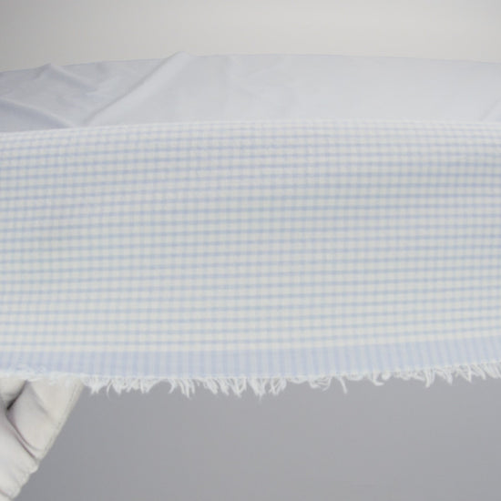 Organic Cotton Seersucker - Light Blue Gingham - Olinda Collection - Image 5 of 5