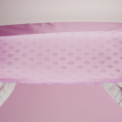Pink and Lilac Bi-Color Geometric Jacquard Lining