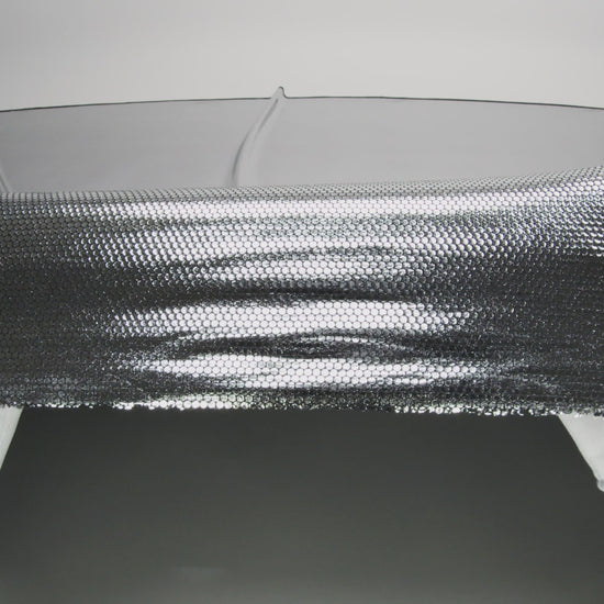 Silver Dense Polka Dots Foiled Stretch Polyester Knit - Image 6 of 7