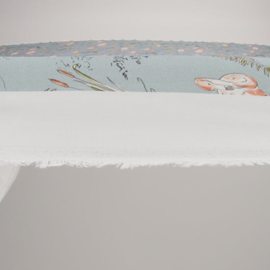 Sustainable Viscose Woven Print - Steel Blue, Pink and Green Flamingoes and Plants - Mood Exclusive Flamingo Festivities - Image 5 of 5