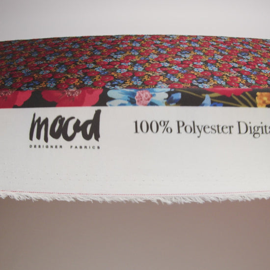 Polyester Twill Print - Red, Blue and Yellow Floral - Mood Exclusive Poppies Please - Image 6 of 6