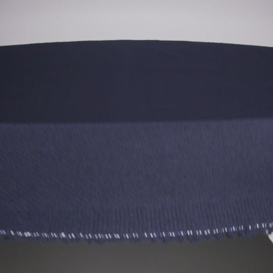 Recycled Brushed Wool Blend Twill Coating - Midnight Blue - Made in Italy - Maeve Collection - Image 6 of 6