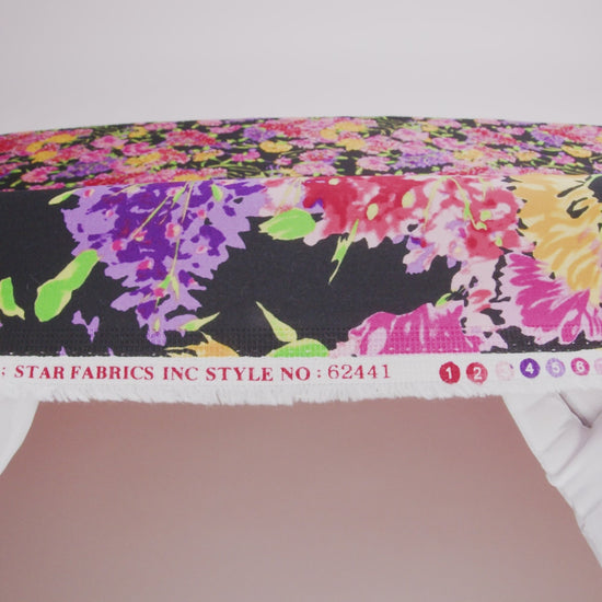Vibrant Floral Stretch Cotton Sateen - Image 5 of 5