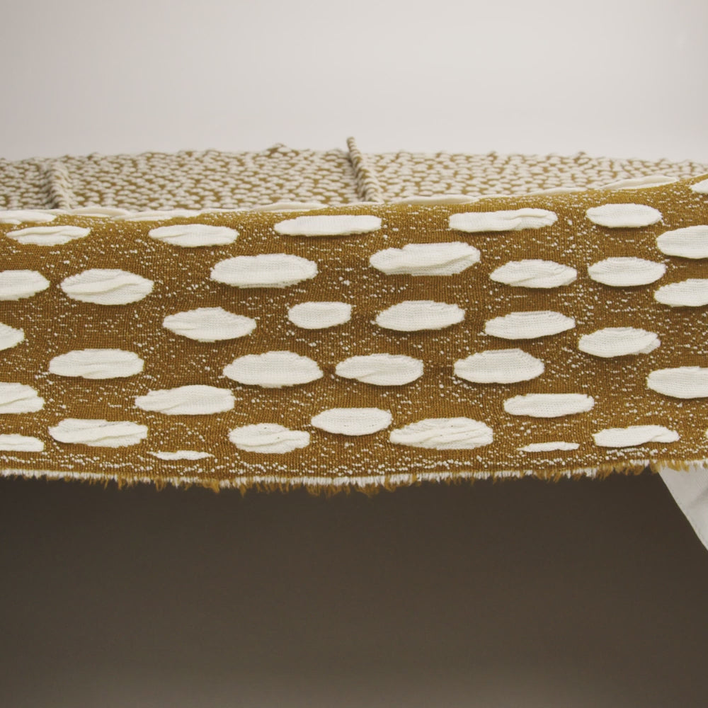 Stretch Knit Jacquard by Mara Hoffman - Brown and White Organic Polka Dots - Designer Deadstock - Image 6 of 6