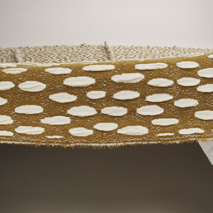 Stretch Knit Jacquard by Mara Hoffman - Brown and White Organic Polka Dots - Designer Deadstock