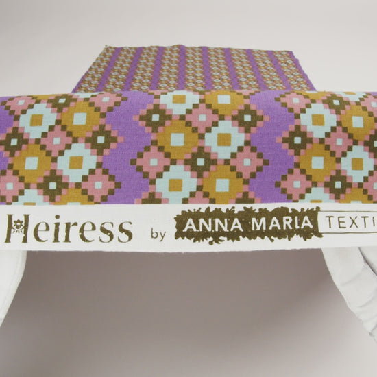 Printed Quilting Cotton by Anna Maria Textiles for Northcott - Sunset Interwoven Geometric Stripes - Heiress Collection - Image 6 of 6