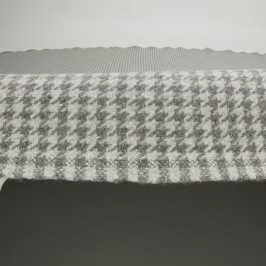 Balenciaga Italian Gray Houndstooth Brushed Blended Wool Coating - Image 6 of 6