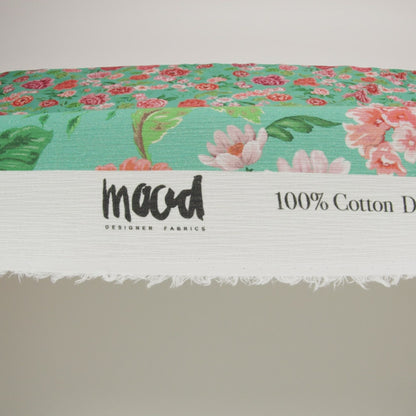 Mood Exclusive Teal Fluent in Love Slubbed Gauzy Cotton Woven