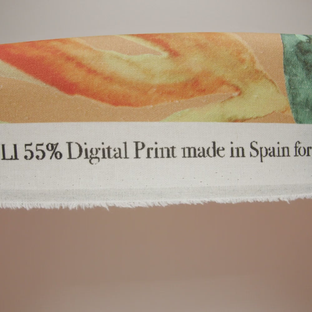 Linen and Rayon Woven - Yellow Ochre, Pink and Purple Watercolor Florals - Mood Exclusive Watercolor Whimsy Print - Image 6 of 6