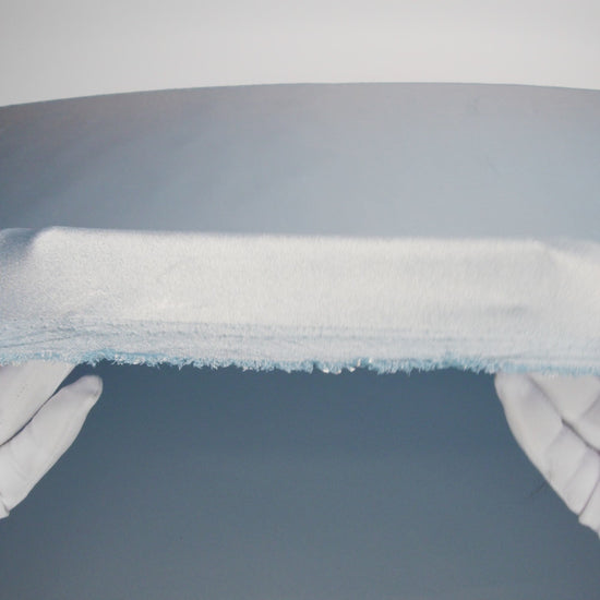 Ultra-Smooth Polyester Georgette with Foiling - Blue and Silver - Valeria Collection - Image 6 of 7