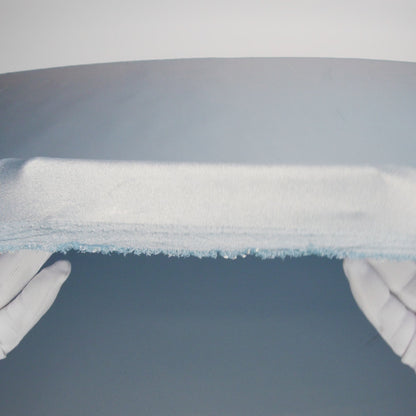Ultra-Smooth Polyester Georgette with Foiling - Blue and Silver - Valeria Collection