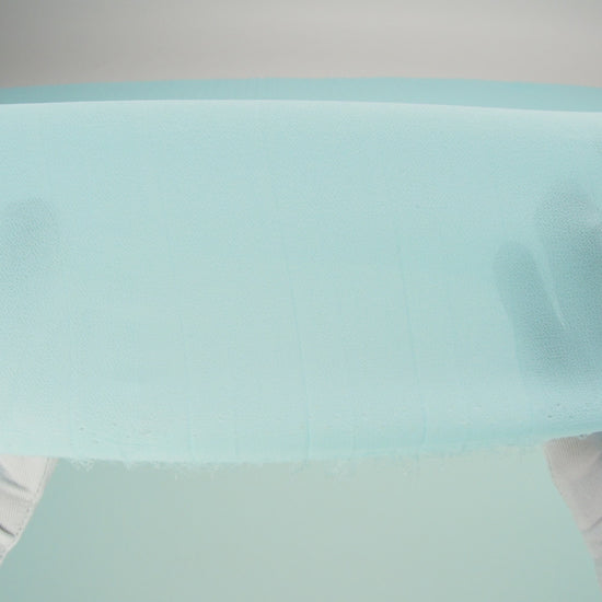 Accordion Pleated Chiffon - Aqua Blue - Etereo Collection - Image 5 of 5