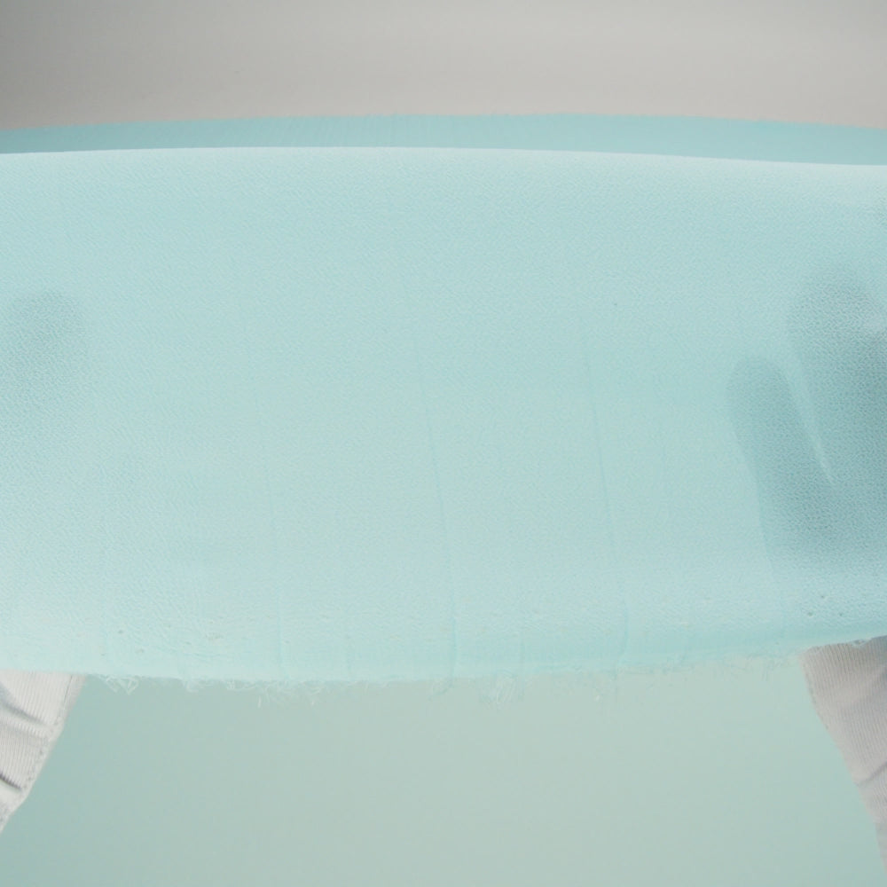 Accordion Pleated Chiffon - Aqua Blue - Etereo Collection - Image 5 of 5
