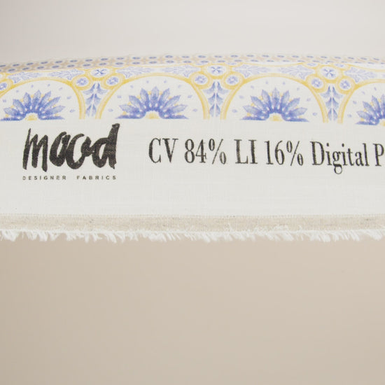 Viscose and Linen Woven Print - Violet Storm and Yellow Floral Tiles - Mood Exclusive Sao Bento - Image 5 of 5