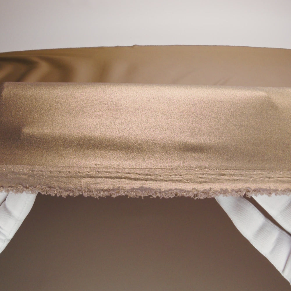 Ultra-Smooth Polyester Georgette with Foiling - Taupe and Gold - Valeria Collection - Image 6 of 7