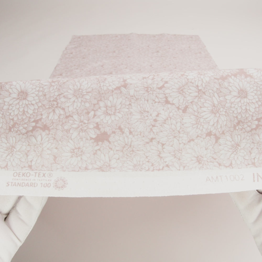 Printed Quilting Cotton by Anna Maria Textiles for Northcott - Beige Mums Floral - Indelible Soft Collection - Image 6 of 6