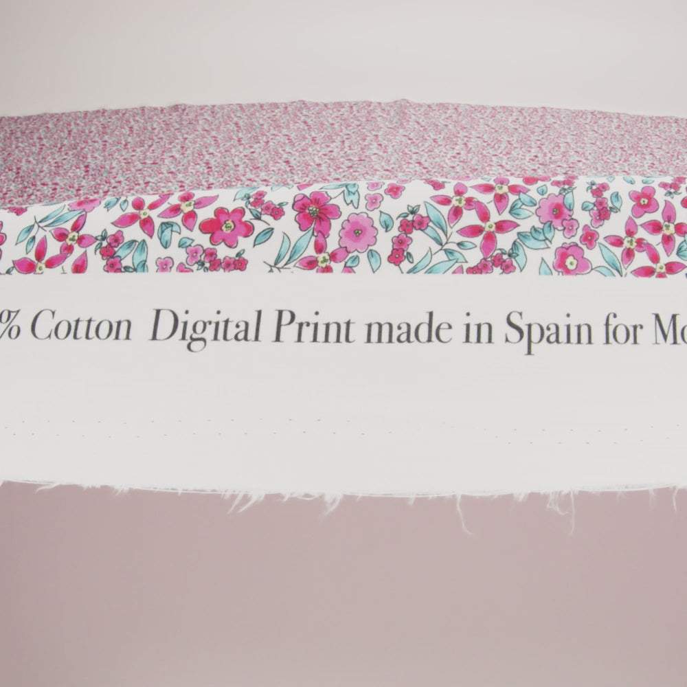 Cotton Poplin - Pink Floral - Botanical Stroll Print - Mood Exclusive Secret Garden Collection - Image 6 of 7
