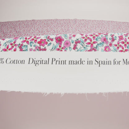 Cotton Poplin - Pink Floral - Botanical Stroll Print - Mood Exclusive Secret Garden Collection