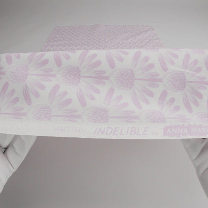 Printed Quilting Cotton by Anna Maria Textiles for Northcott - Lilac Coneflower Floral - Indelible Soft Collection