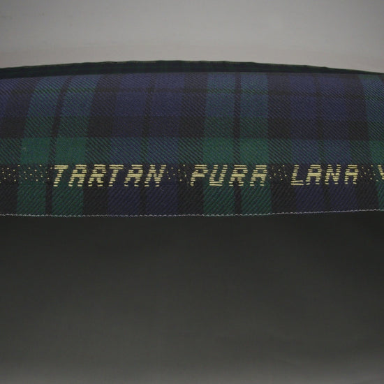 Virgin Wool Twill Made in Italy - Blue and Green Black Watch Plaid - Image 6 of 6