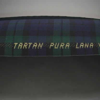 Virgin Wool Twill Made in Italy - Blue and Green Black Watch Plaid