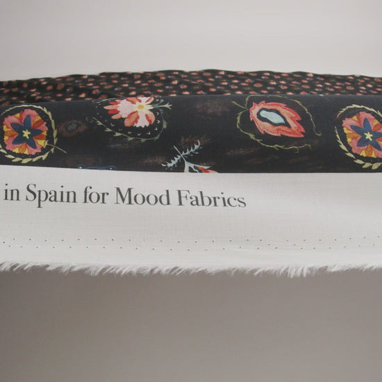 Cotton Voile - Black Floral - Heliconia Flame Print - Mood Exclusive Aloha Collection - Image 5 of 5