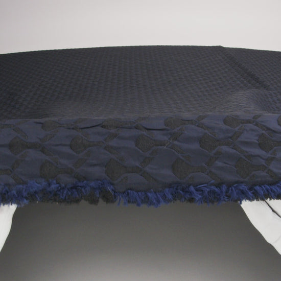 Black and Navy Quilted Brocade - Image 5 of 5