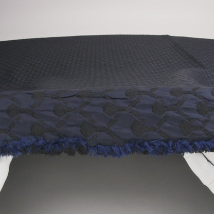 Black and Navy Quilted Brocade