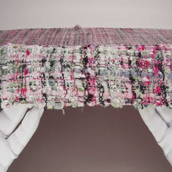 Viscose and Acrylic Chenille Tweed - Gray, Pale Sage and Orchid Pink - Newcastle Collection - Image 6 of 7