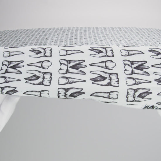 Rayon Batiste - White and Black Teeth - Berenice Print - Mood Exclusive Nevermore Collection - Image 6 of 7