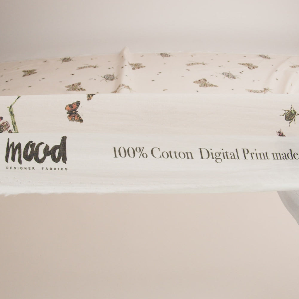 Cotton Voile - Floral Beetles and Butterflies - Tithonus' Lament Print - Mood Exclusive Gaia Collection - Image 5 of 5