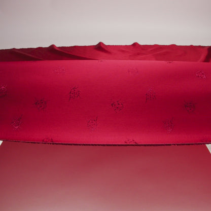 Italian Red Bi-Color Ladybug Jacquard Lining