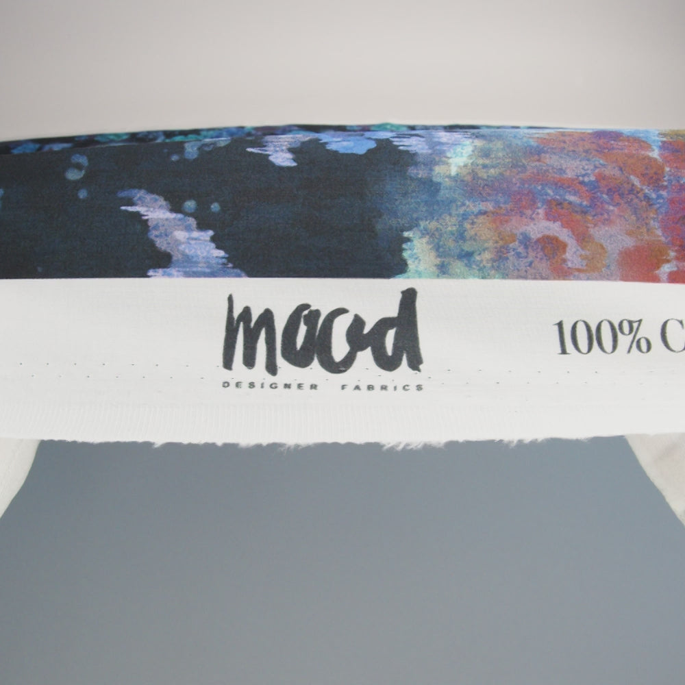 Mood Exclusive Blurred Blues Cotton Voile - Image 6 of 6