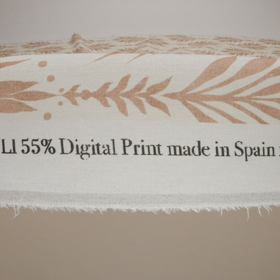 Linen and Rayon Woven - Beige and Cream Palm Leave Lines - Mood Exclusive Palm Parade Print - Image 6 of 6