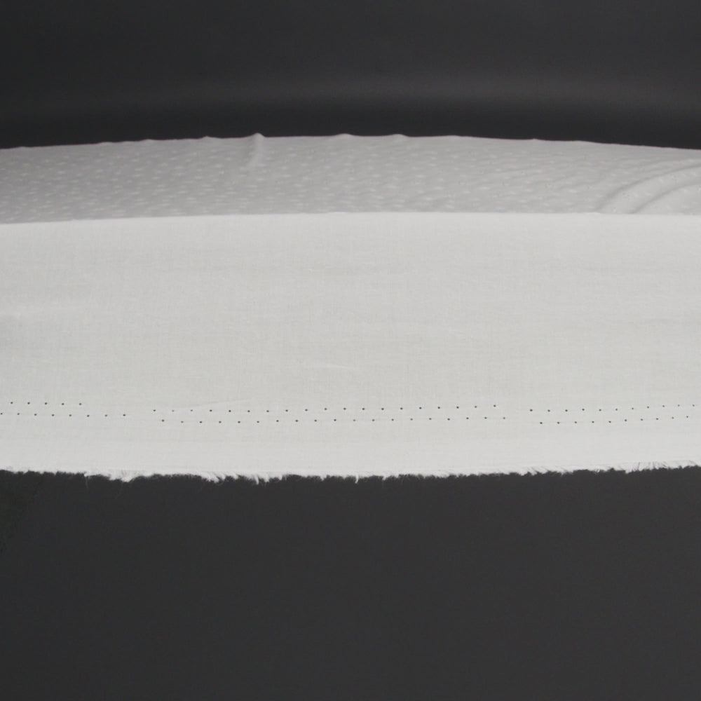 Embroidered Eyelet Cotton Voile - White Floating Flowers - Naomi Collection - Image 6 of 7