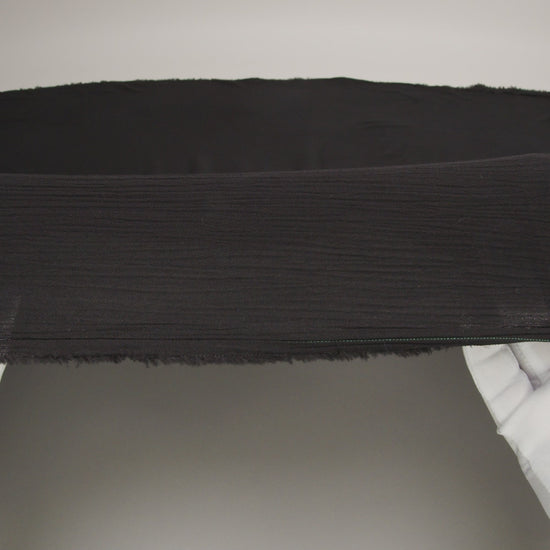 Crinkled Sustainable Rayon Gauze - Black - Wilmette Collection - Image 5 of 5