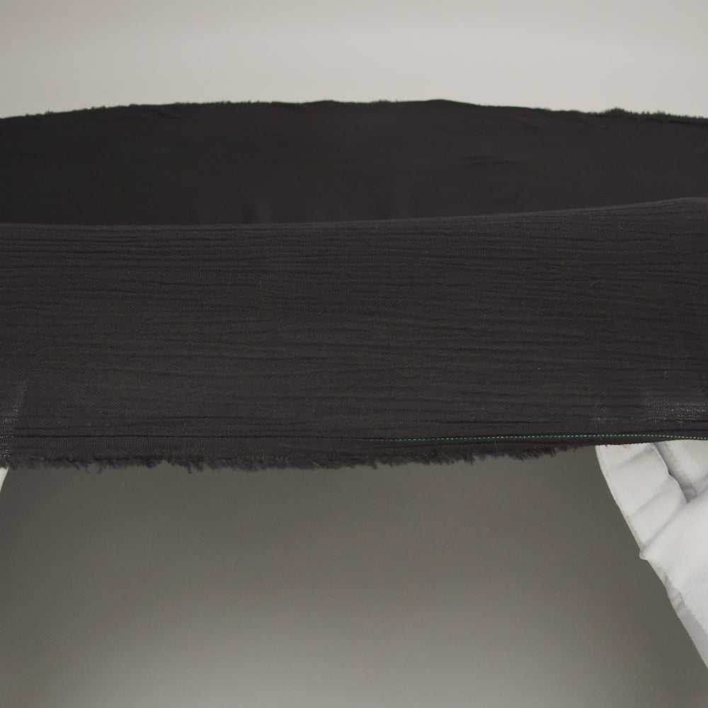 Crinkled Sustainable Rayon Gauze - Black - Wilmette Collection - Image 5 of 5