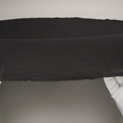 Crinkled Sustainable Rayon Gauze - Black - Wilmette Collection