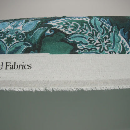 Linen and Rayon Woven - Blue, Green and Teal Paisley - Mood Exclusive Drifting Dream Print