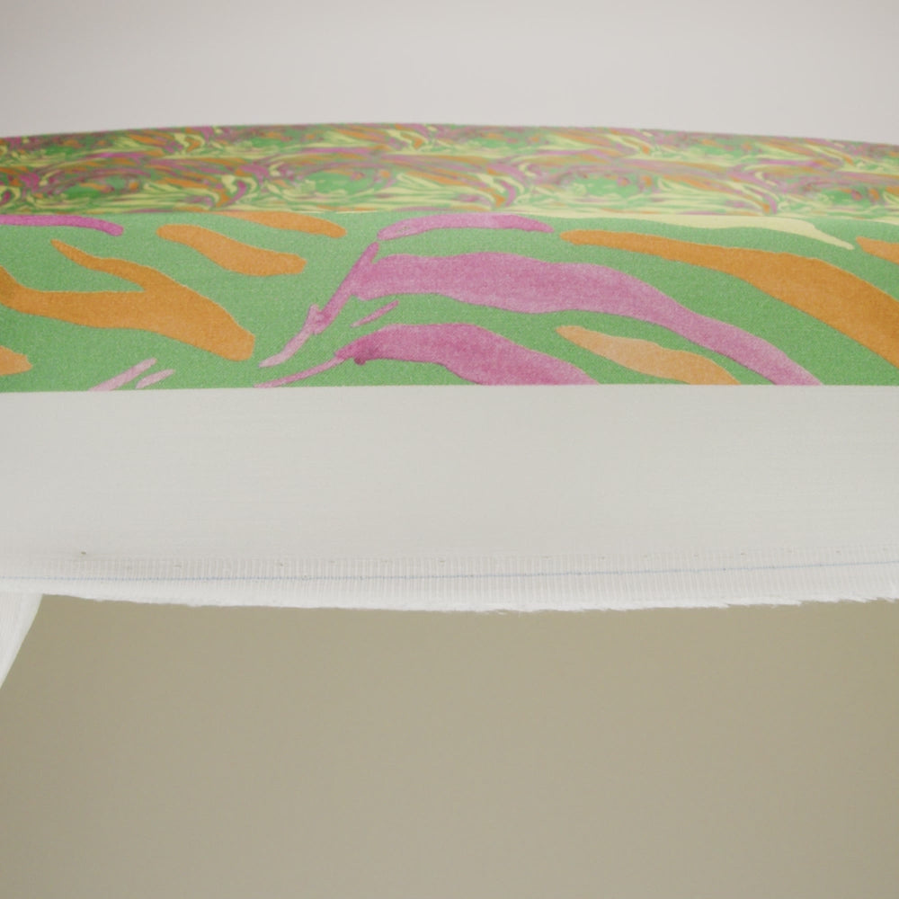 Rayon Challis - Green and Pink Tiger Stripes - Rainforest Refreshment Print - Mood Exclusive Citrus Collection - Image 6 of 7
