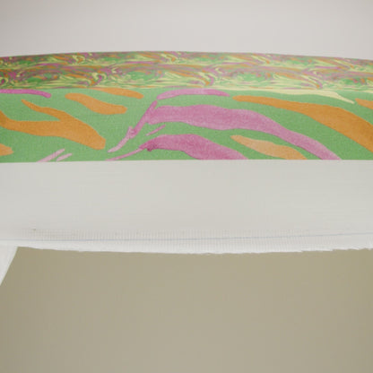 Rayon Challis - Green and Pink Tiger Stripes - Rainforest Refreshment Print - Mood Exclusive Citrus Collection